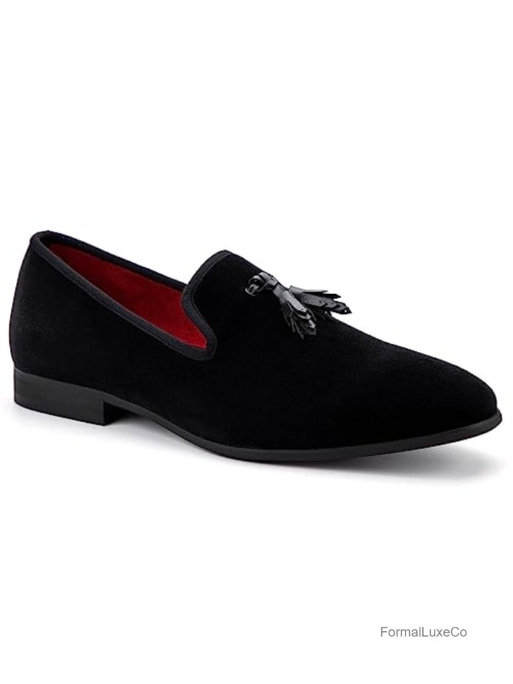 Mens Microfiber PU Leather Velvet Loafers Slip-On Dress Shoes Wedding Tuxedo